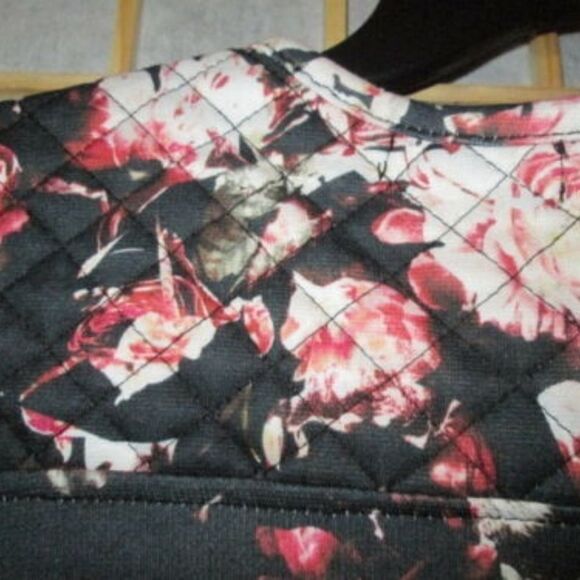 NWT H&M Floral Stretch Zip Closure Bodycon  Dress - Picture 4 of 7